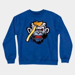 Astonished ape assesses axe, adversity apparent. Crewneck Sweatshirt